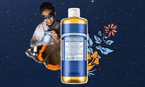 Bottle of Dr Bronners Soap