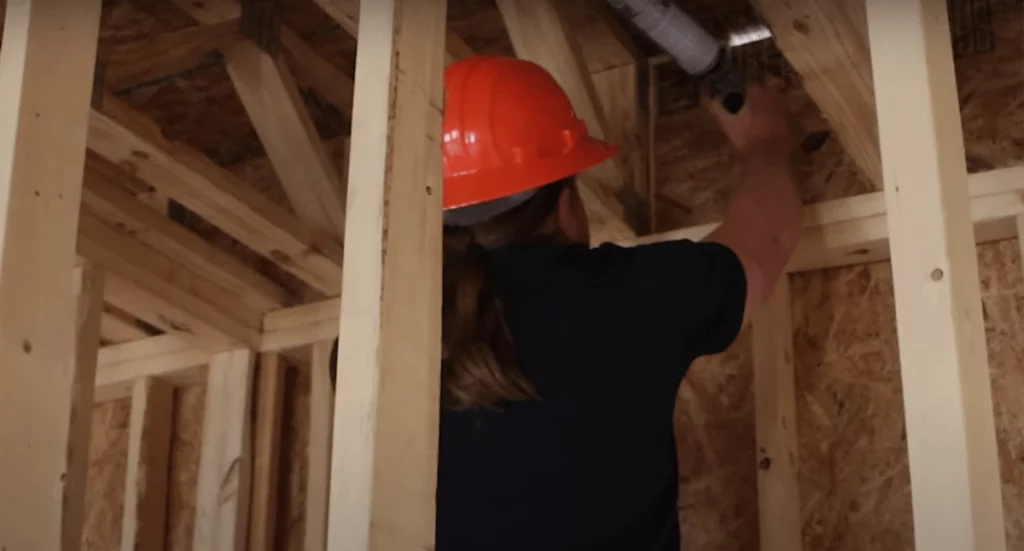 Air sealing band joist during construction to prevent air leakage