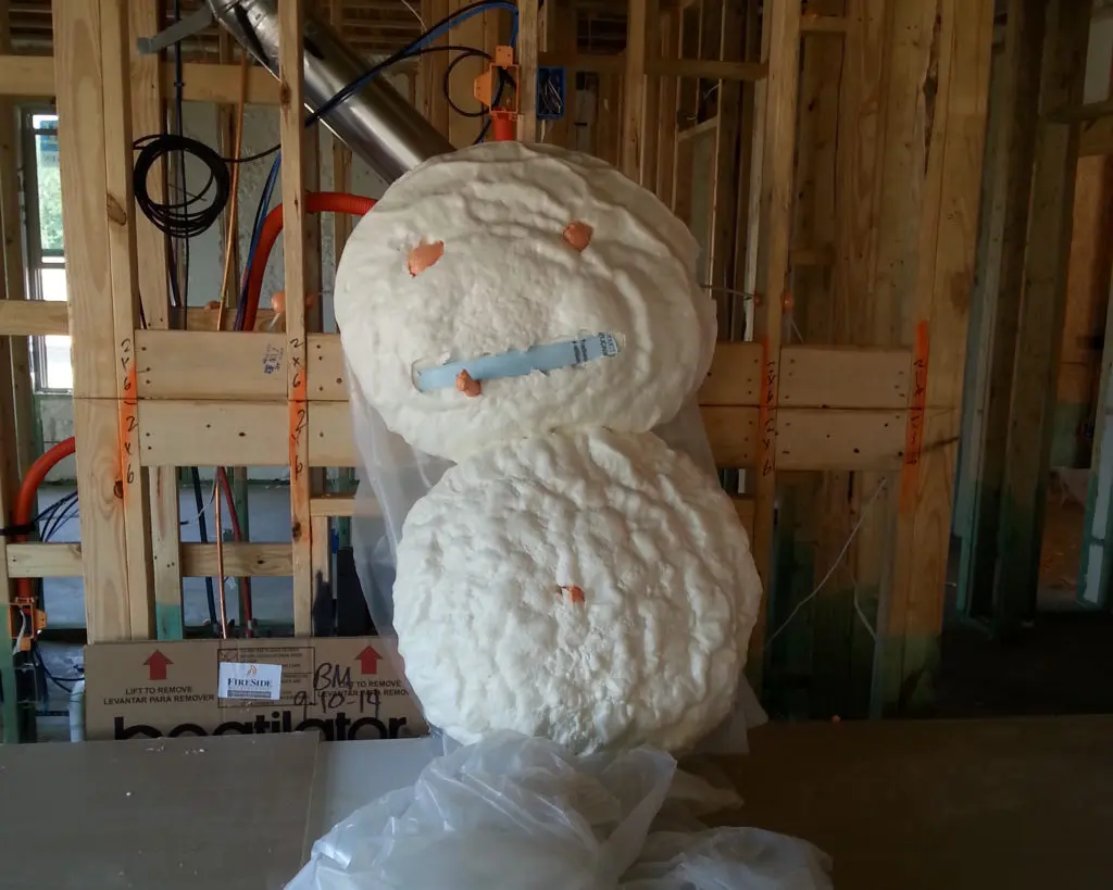 Spray Foam Snowman