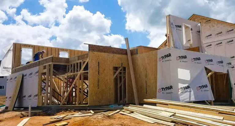 Framing of a home under construction