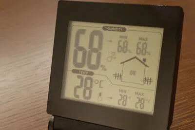 Digital hygrometer measuring humidity